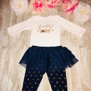 Baby girl Carters 2pc thanksgiving set 3months